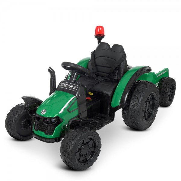 Дитячий електромобіль трактор з причепом Bambi Racer M 4573EBLR-5 зелений