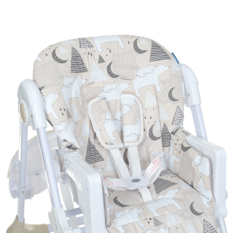 Стульчик для кормления на колесах BAMBI M 3233 Mommy Bear Beige бежевый