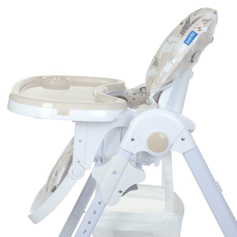 Стульчик для кормления на колесах BAMBI M 3233 Mommy Bear Beige бежевый